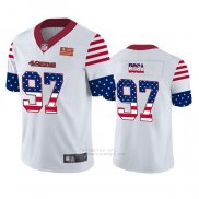 Camiseta NFL Limited San Francisco 49ers Nick Bosa Independence Day Blanco