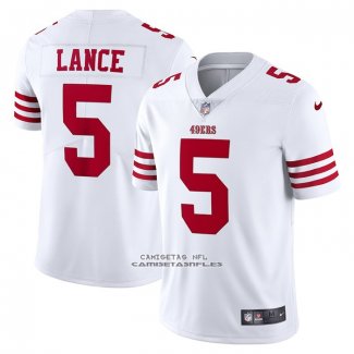Camiseta NFL Limited San Francisco 49ers Trey Lance Vapor Untouchable Blanco