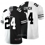 Camiseta NFL Limited Seattle Seahawks Lynch White Black Split