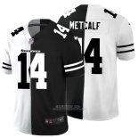 Camiseta NFL Limited Seattle Seahawks Metcalf White Black Split