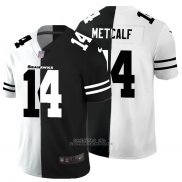 Camiseta NFL Limited Seattle Seahawks Metcalf White Black Split