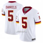 Camiseta NFL Limited Washington Commanders Jayden Daniels Vapor F.U.S.E. Super Bowl Era Blanco
