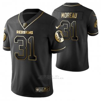 Camiseta NFL Limited Washington Commanders Fabian Moreau Golden Edition Negro
