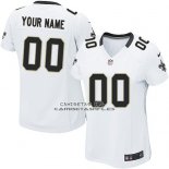 Camiseta NFL Mujer New Orleans Saints Personalizada Blanco