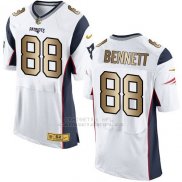 Camiseta New England Patriots Bennett Blanco Nike Gold Elite NFL Hombre