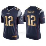 Camiseta New England Patriots Brady Profundo Azul Nike Gold Game NFL Hombre