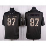 Camiseta New England Patriots Gronkowski Apagado Gris Nike Anthracite Salute To Service NFL Hombre
