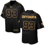 Camiseta New Orleans Saints Onyemata 2016 Negro Nike Elite Pro Line Gold NFL Hombre