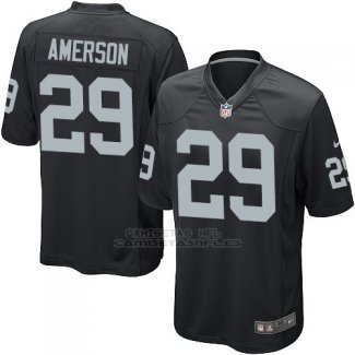 Camiseta Oakland Raiders Amerson Negro Nike Game NFL Nino