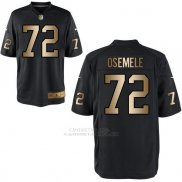 Camiseta Oakland Raiders Osemele Negro Nike Gold Game NFL Hombre