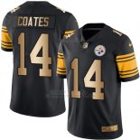 Camiseta Pittsburgh Steelers Coates Negro Nike Gold Legend NFL Hombre