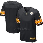 Camiseta Pittsburgh Steelers Negro Nike Gold Elite NFL Hombre
