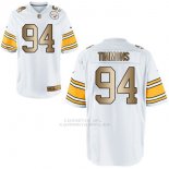Camiseta Pittsburgh Steelers Timmons Blanco Nike Gold Game NFL Hombre