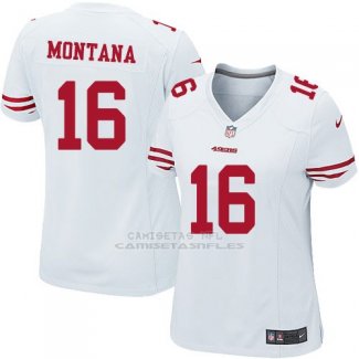 Camiseta San Francisco 49ers Montana Blanco Nike Game NFL Mujer