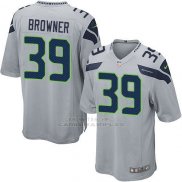 Camiseta Seattle Seahawks Browner Gris Nike Game NFL Nino