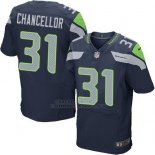 Camiseta Seattle Seahawks Chancellor Profundo Azul Nike Elite NFL Hombre