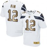 Camiseta Seattle Seahawks Fan Blanco Nike Gold Elite NFL Hombre