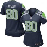 Camiseta Seattle Seahawks Largent Azul Oscuro Nike Game NFL Mujer