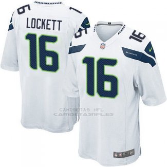 Camiseta Seattle Seahawks Lockett Blanco Nike Game NFL Nino