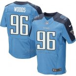 Camiseta Tennessee Titans Woods Azul Nike Elite NFL Hombre