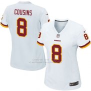 Camiseta Washington Commanders Cousins Blanco Nike Game NFL Mujer