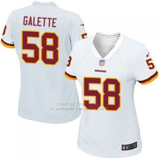 Camiseta Washington Commanders Galette Blanco Nike Game NFL Mujer
