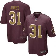 Camiseta Washington Commanders Jones Marron Nike Game NFL Hombre