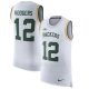 Camisetas Sin Mangas NFL Limited Hombre Green Bay Packers 12 Rodgers Blanco