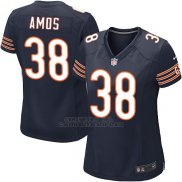 Camiseta Chicago Bears Amos Blanco Negro Nike Game NFL Mujer