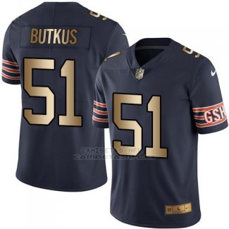 Camiseta Chicago Bears Butkus Profundo Azul Nike Gold Legend NFL Hombre