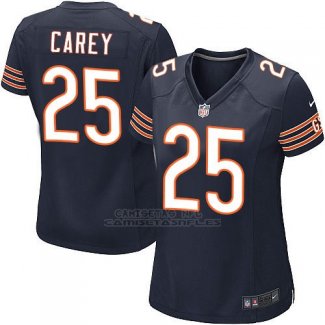 Camiseta Chicago Bears Carey Blanco Negro Nike Game NFL Mujer