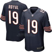Camiseta Chicago Bears Royal Blanco Negro Nike Game NFL Hombre