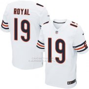 Camiseta Chicago Bears Royal Blanco Nike Elite NFL Hombre