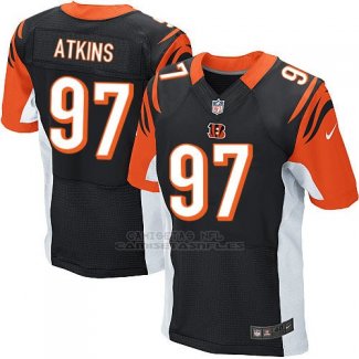 Camiseta Cincinnati Bengals Atkins Negro Nike Elite NFL Hombre