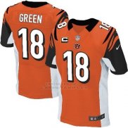 Camiseta Cincinnati Bengals Green Naranja Nike Elite NFL Hombre