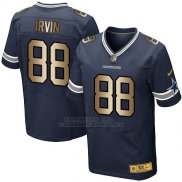 Camiseta Dallas Cowboys Irvin Profundo Azul Nike Gold Elite NFL Hombre