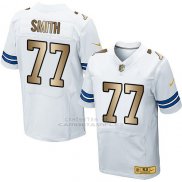 Camiseta Dallas Cowboys Smith Blanco Nike Gold Elite NFL Hombre