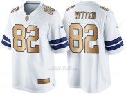 Camiseta Dallas Cowboys Witten Blanco Nike Gold Game NFL Hombre
