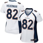 Camiseta Denver Broncos Heuerman Blanco Nike Game NFL Mujer