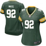 Camiseta Green Bay Packers White Verde Militar Nike Game NFL Mujer