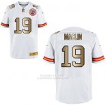 Camiseta Kansas City Chiefs Maclin Blanco Nike Gold Elite NFL Hombre