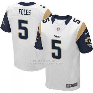 Camiseta Los Angeles Rams Foles Blanco Nike Elite NFL Hombre