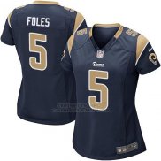 Camiseta Los Angeles Rams Foles Negro Nike Game NFL Mujer