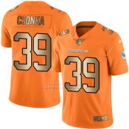 Camiseta Miami Dolphins Csonka Naranja Nike Gold Legend NFL Hombre