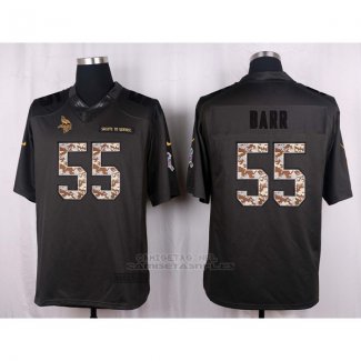 Camiseta Minnesota Vikings Barr Apagado Gris Nike Anthracite Salute To Service NFL Hombre