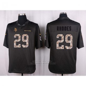 Camiseta Minnesota Vikings Rhooes Apagado Gris Nike Anthracite Salute To Service NFL Hombre