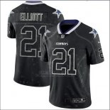 Camiseta NFL Elite Hombre Dallas Cowboys 21 Ezekiel Elliott Negro