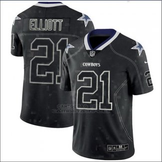Camiseta NFL Elite Hombre Dallas Cowboys 21 Ezekiel Elliott Negro