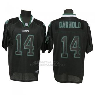 Camiseta NFL Elite Hombre New York Jets 14 Sam Darnold Negro