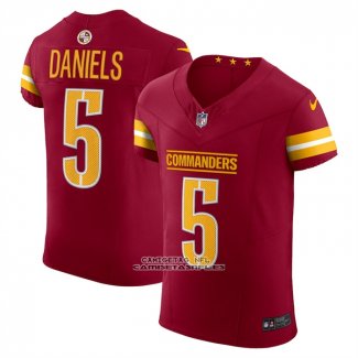 Camiseta NFL Elite Washington Commanders Jayden Daniels Vapor F.U.S.E. Rojo